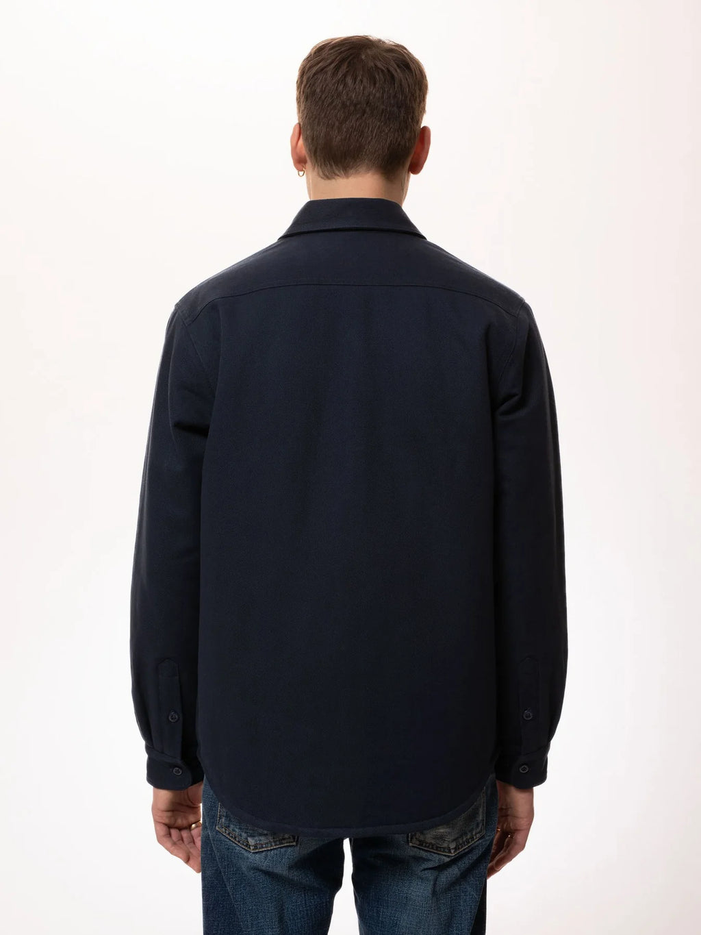 Glenn gewatteerd overhemd, marineblauw
