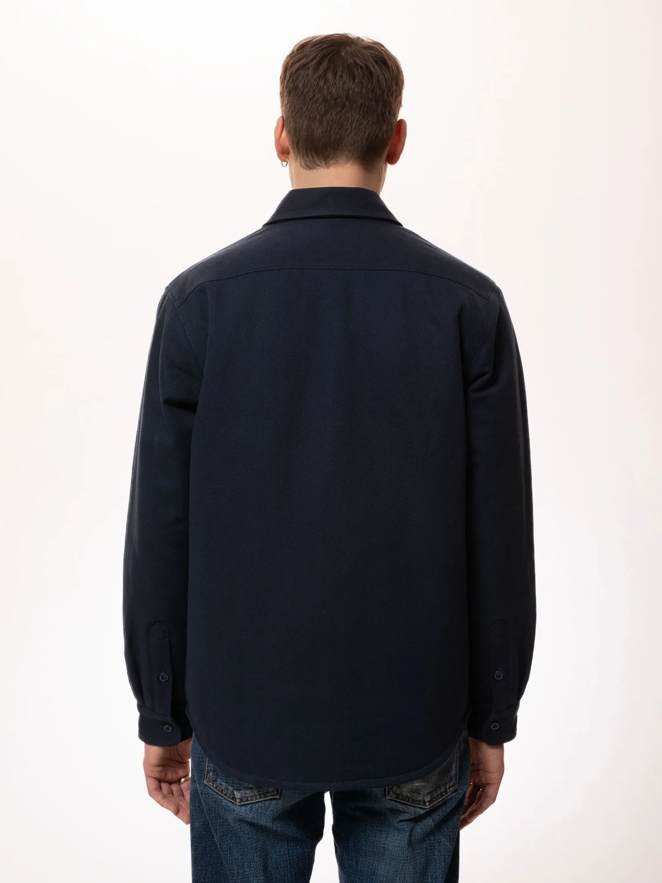 Glenn gewatteerd overhemd, marineblauw
