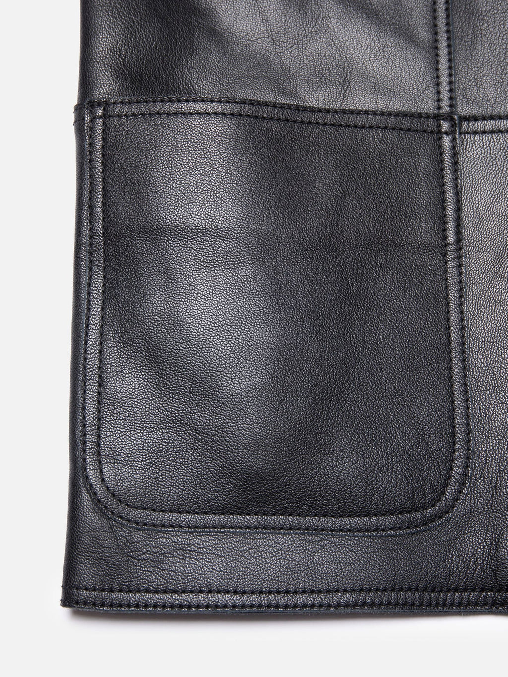 Saga leren blazer, zwart