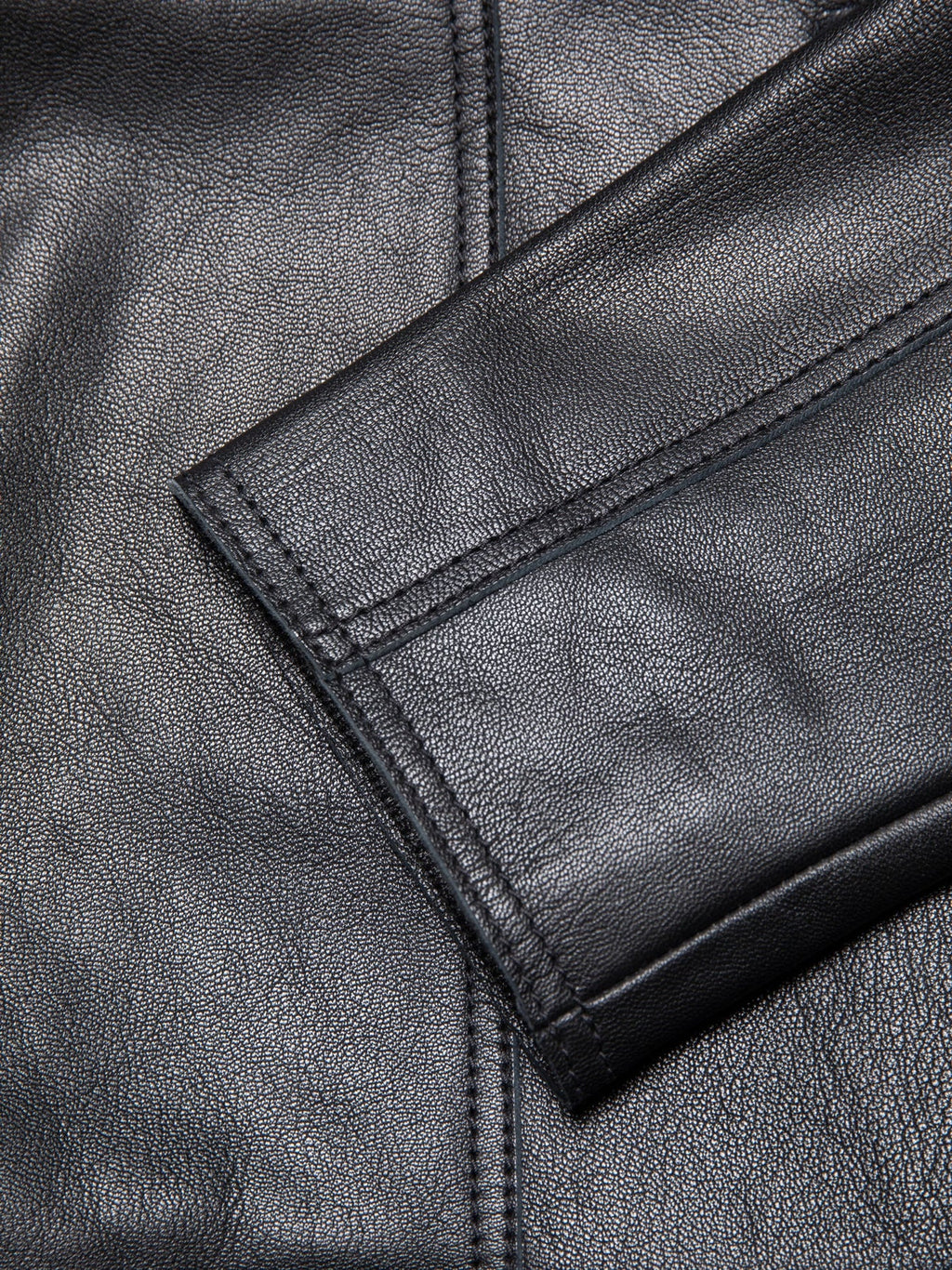 Saga leren blazer, zwart